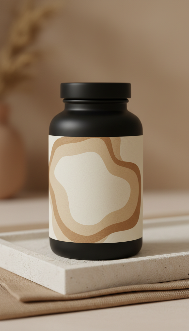 Immunity Boost Capsules Matte Black Glass